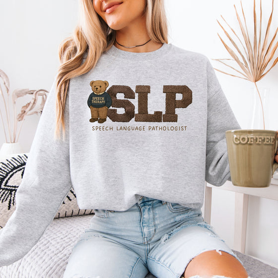 SLP Speech Therapy Sweatshirt — Vintage Bear