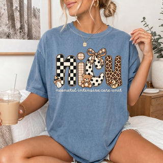 NICU Nurse Tee — Patchwork Bow Letters