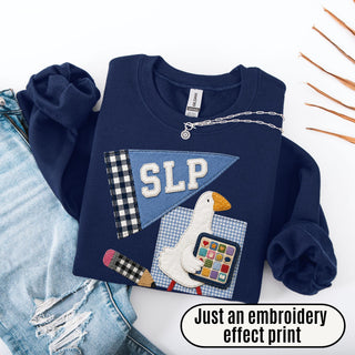 SLP Sweatshirt, Silly Goose Pennant, Navy
