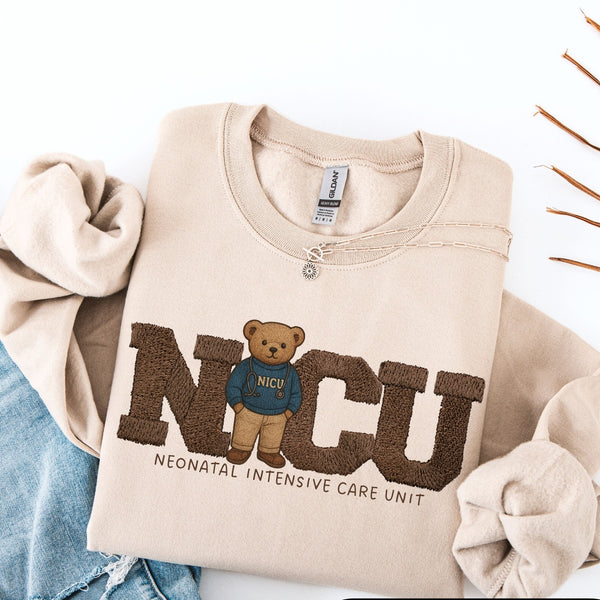NICU Nurse Sweatshirt — Vintage Bear