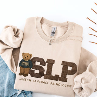 SLP Speech Therapy Sweatshirt — Vintage Bear