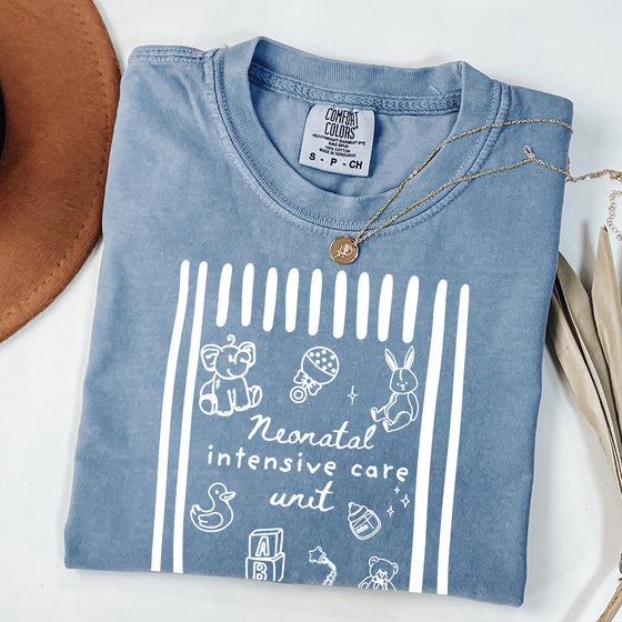 NICU Nurse Tee — Neonatal Doodle Frame