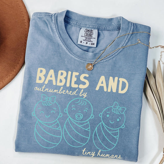 L&D Nurse Tee — Babies & Night Shifts Outline