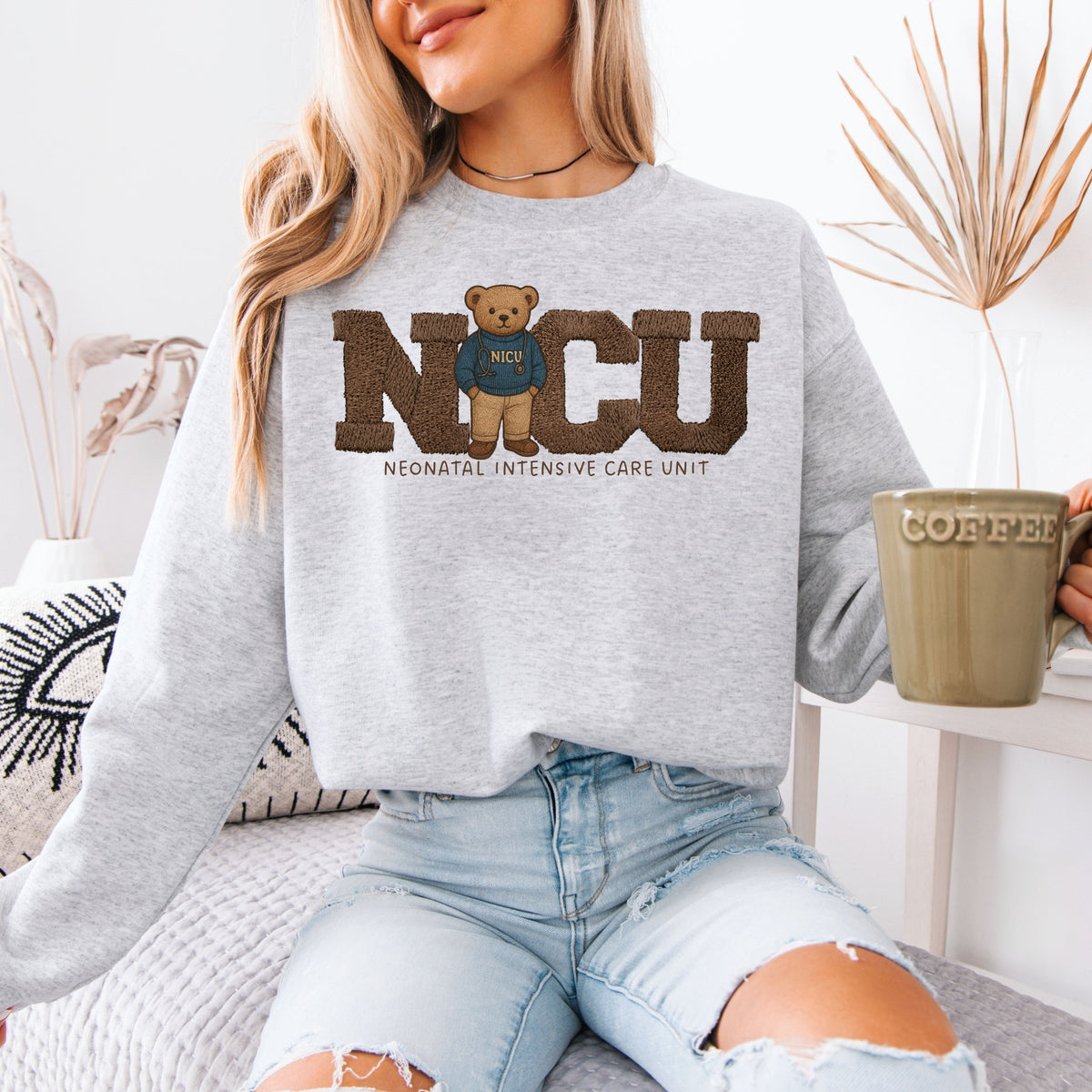 NICU Nurse Sweatshirt — Vintage Bear
