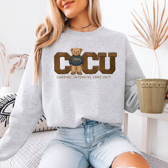 CICU Nurse Sweatshirt — Vintage Bear