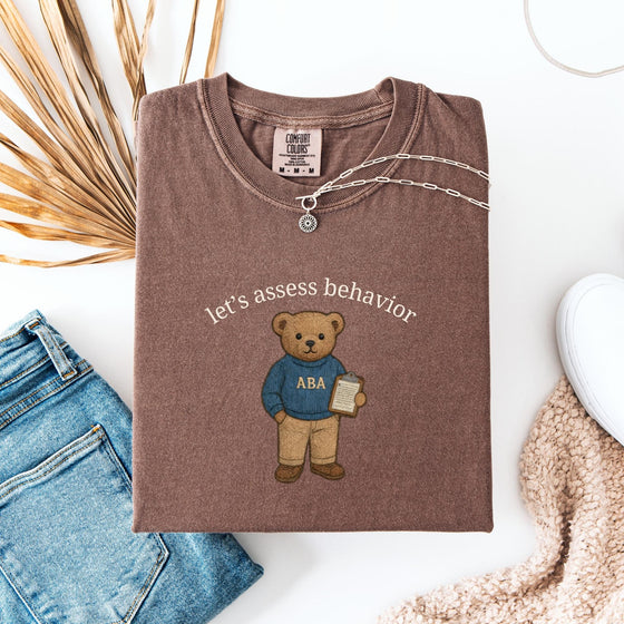 ABA Tee, Let's Assess Behavior, Espresso